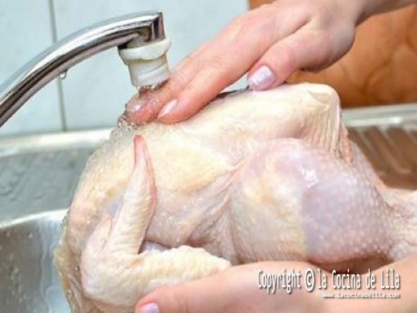 Lavar el pollo es malo